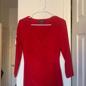 Ralph Lauren Knee Length Dress with Ruching